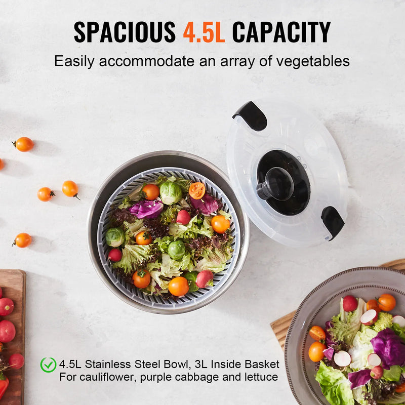 VEVOR Stainless Steel Salad Spinner