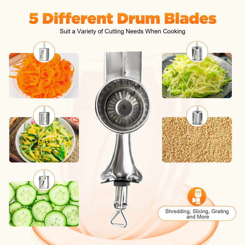 Cheese Grater with Crank