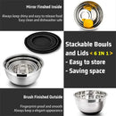 1Pcs Mixing Bowls with Lids and Non Slip Bases Stainless Steel