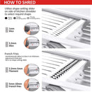 18 in 1 Adjustable Mandoline Vegetable Slicer Stainless Steel