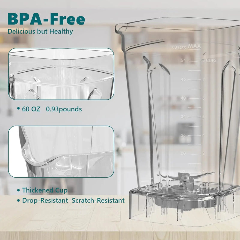 1800W Professional High-Speed Countertop Blender
