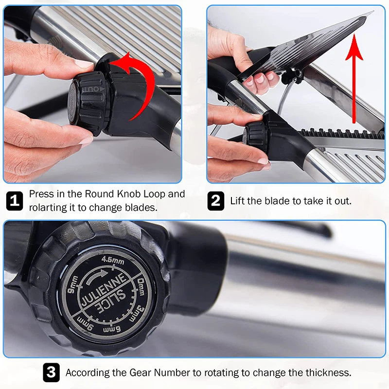 Adjustable Stainless Steel Mandoline Slicer