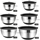 1Pcs Mixing Bowls with Lids and Non Slip Bases Stainless Steel