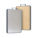 Bamboo & Stainless Steel Double-Sided Cutting Board