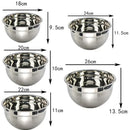 Household Stainless Steel Salad Mixing Bowls