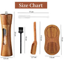 8inch Acrylic Salt and Pepper Grinder Set With Wood Base