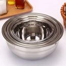 Household Stainless Steel Salad Mixing Bowls