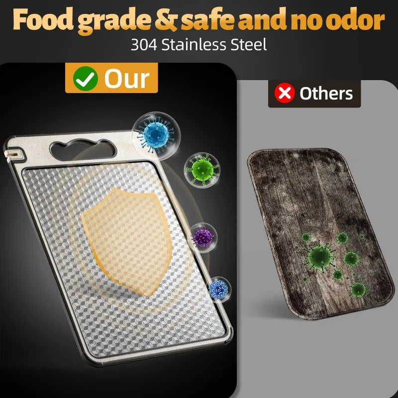 Double-Sided Stainless-Steel Cutting Board