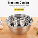 Mixing Bowl 5PCS Prep Bowls Stainless Steel
