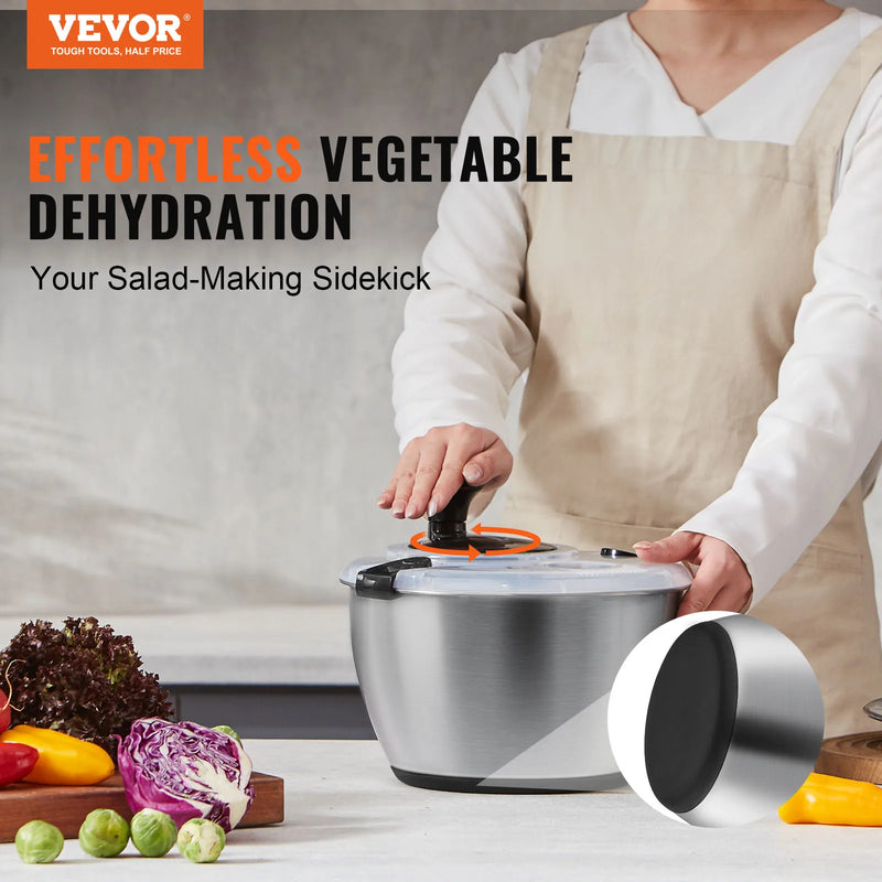 VEVOR Stainless Steel Salad Spinner