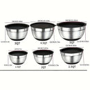 17pcs, Stainless Steel Mixing Bowl Set