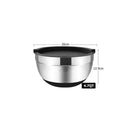 1Pcs Mixing Bowls with Lids and Non Slip Bases Stainless Steel