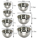 Household Stainless Steel Salad Mixing Bowls
