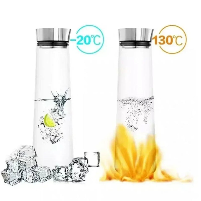 1.5L 52oz Glass Pitcher with Lid For Fridge