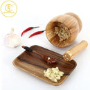 460ml Large Capacity bamboo Garlic Press Spice Grinder Manual Mashed Garlic Grinder