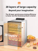 Electric food dehydrator 20 layers/8 layers