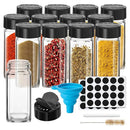 4oz Glass Spice Jars with Labels – Organized & Fresh Spice Storage